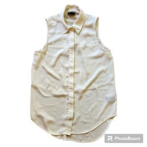 Mossimo Cream Colored Sleeveless Blouse
